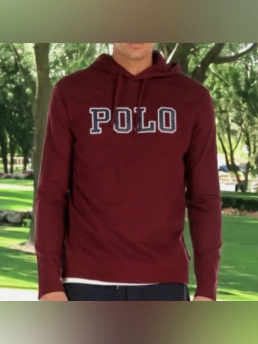 Polo Ralph Lauren RRL Maroon Embroidered Navy Hoodie Pullover             size M